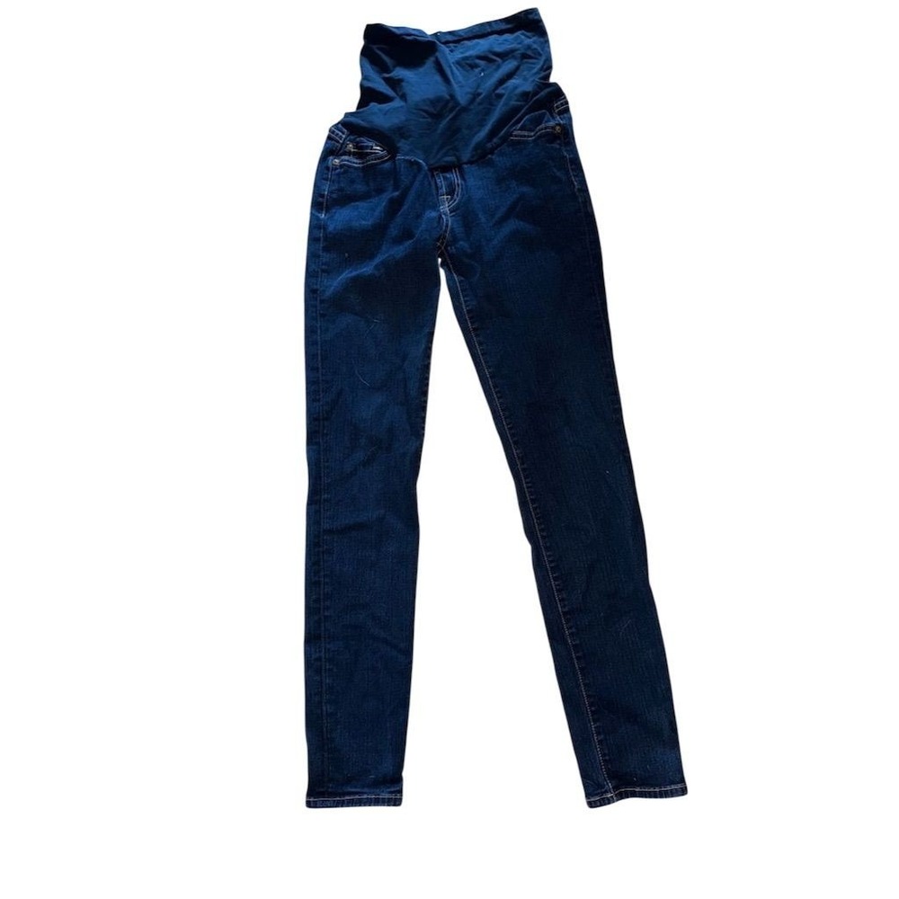 7 For All Mankind Maternity Skinny Jeans Blue Size 30 Secret Fit Belly‎